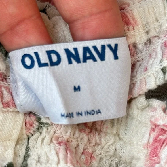 Old Navy Floral Maxi Dress - Cream and Pink - Picture 12 of 12